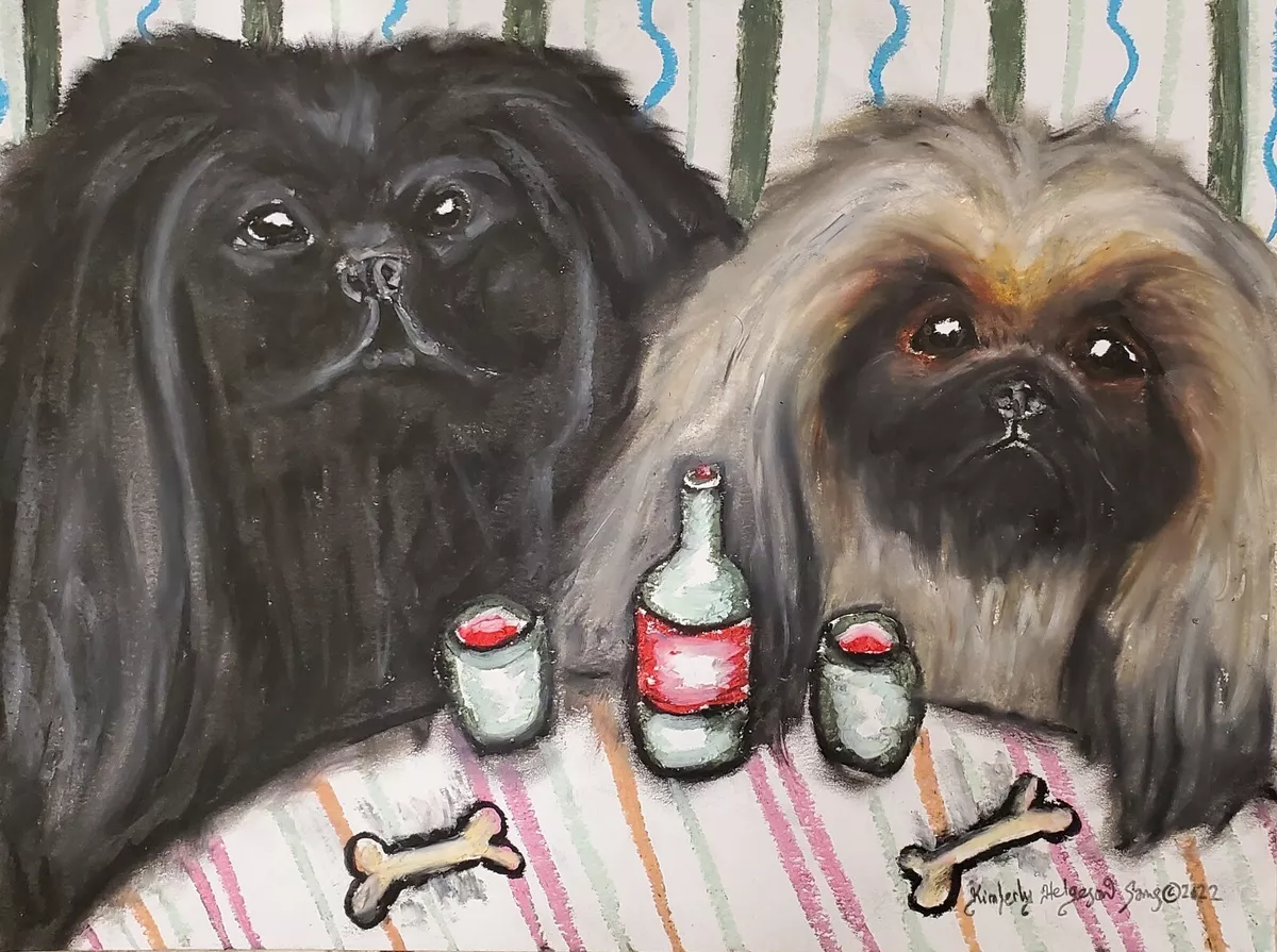 Black pekingese cheap dog