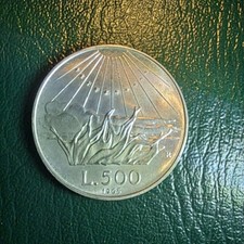 500 LIRE FDC ARGENTO ITALIA DANTE , PERFETTA