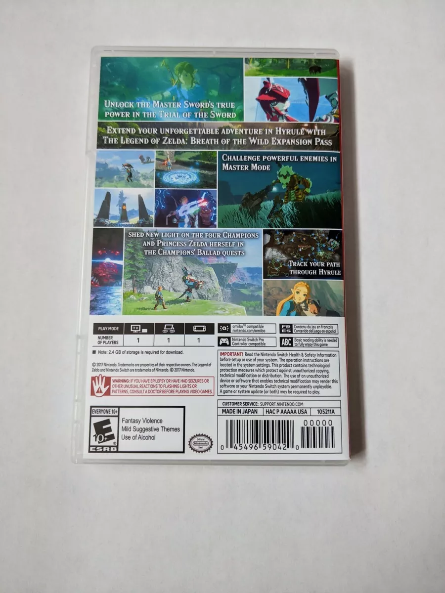 The Legend of Zelda Breath of the Wild Game Case Quality