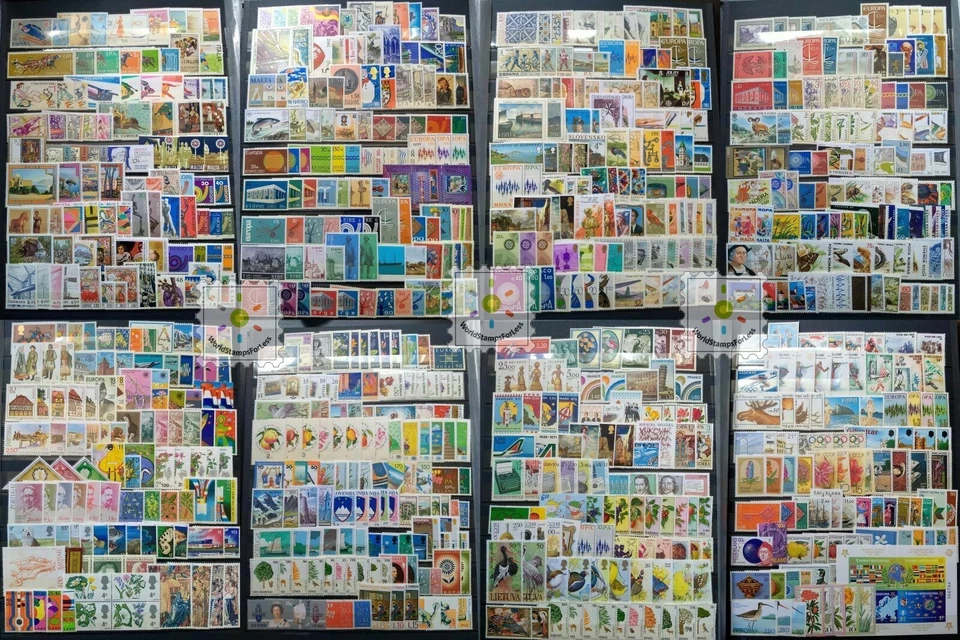Colección de estampillas en todo el mundo como nuevas - 35 juegos completos de 35 países diferentes y regalo Foto 3 de 4
