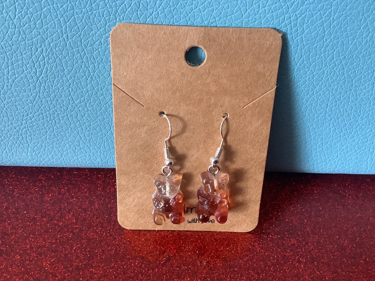 Glitter Gummy Bear Earrings Handmade 🎁 UK