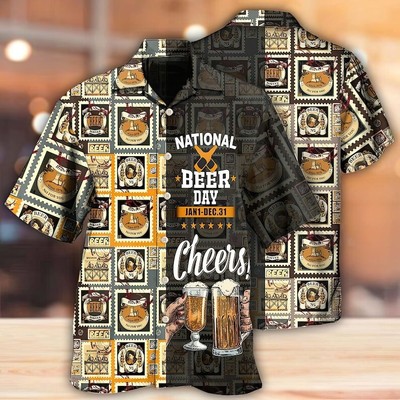 Beer National Beer Day Cheers Hawaiian Shirt, Soft Hawaii Shirt