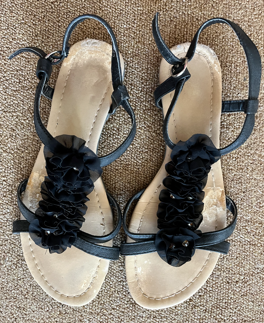 APL Sandali neri con fibbia impreziositi taglia EU 40 (taglia UK 7)