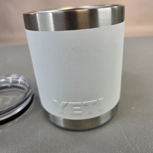 YETI Rambler 10 oz Lowball Tumbler White Stainless Steel Excellent Condition - Picture 7 of 9