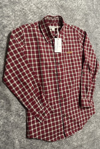 Hope And Henry Shirt Boys Large Organic Cotton Red Plaid White Preppy Buttons - Picture 8 of 13
