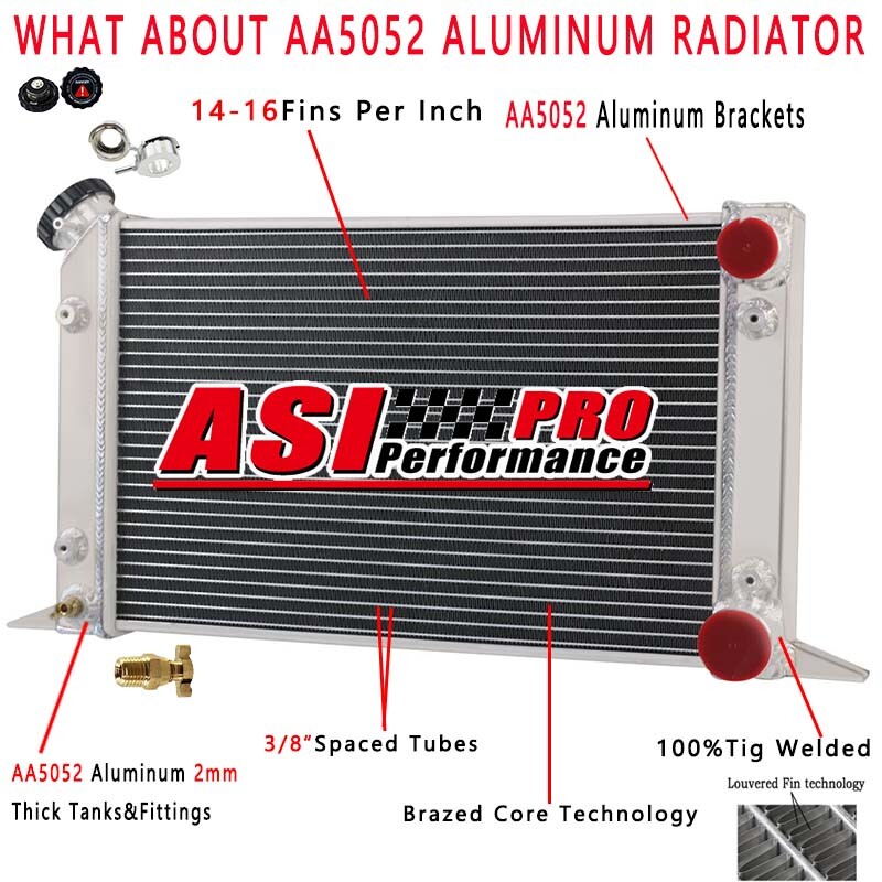 Radiateur 3 rangées alu VW Scirocco Pro Stock 80104N moteur