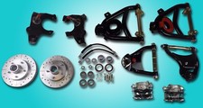 1955-1957 Chevy Front Suspension Drop Spindles Tubular Control Arms Disc Brakes