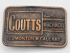 Vintage Coutts Machinery Belt Buckle Edmonton Calgary Century Canada Alberta