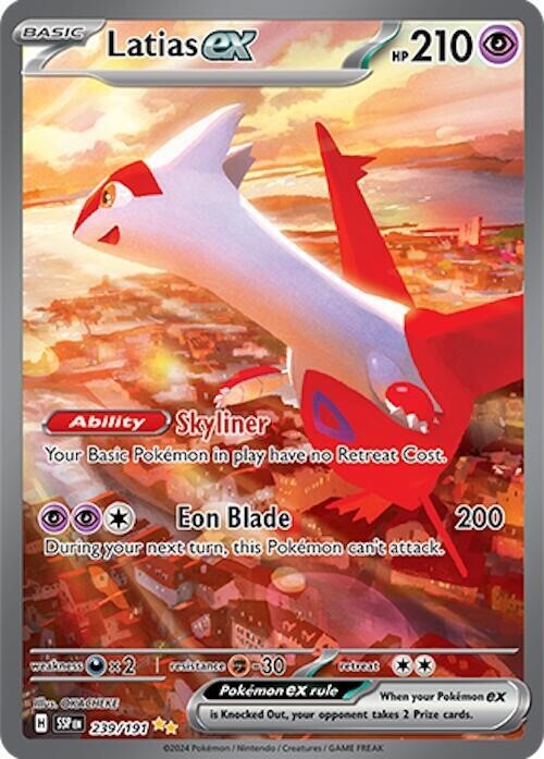ポケモンカード LATIAS ex SPECIAL ART RARE Latias ex ALT - 239/191 - Surging Sparks Special Illustration Rare