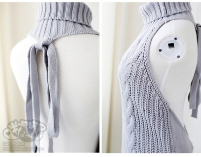 Japanese style open back knitted sweater dress high collar sweet loose sexy  new | eBay