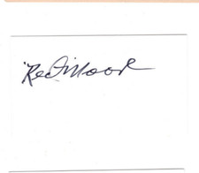 James "Red" Moore Signed Index Card / Autographed Baseball Negro Leagues