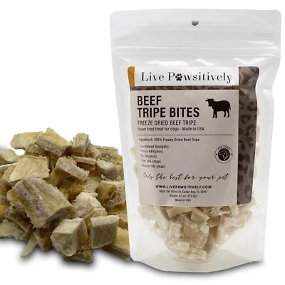 LIVE PAWSITIVELY Freeze-Dried BEEF TRIPE TREAT 4OZ
