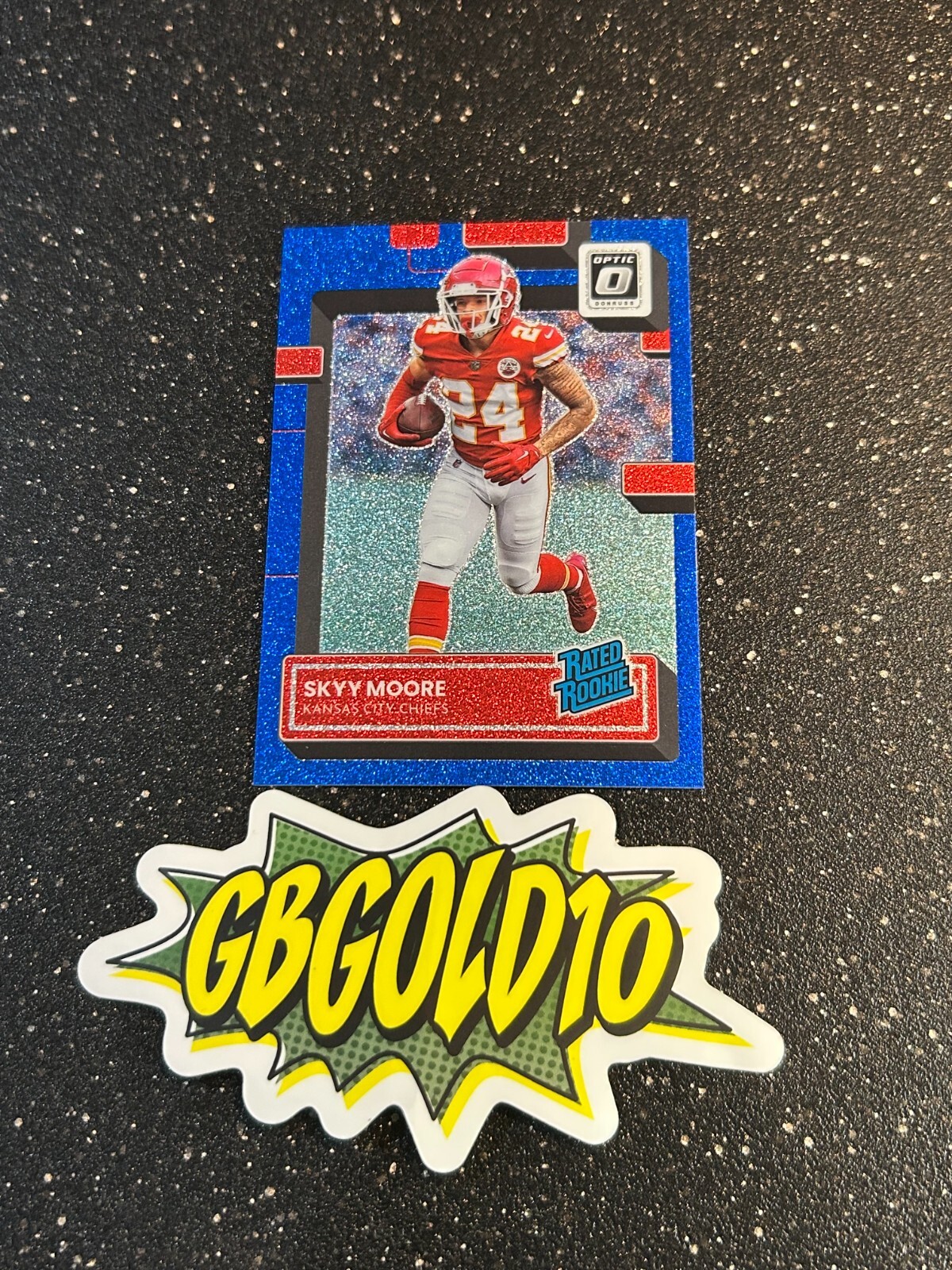 2022 Panini Donruss Optic - Rated Rookie Skyy Moore #224 Blue Glitter RC