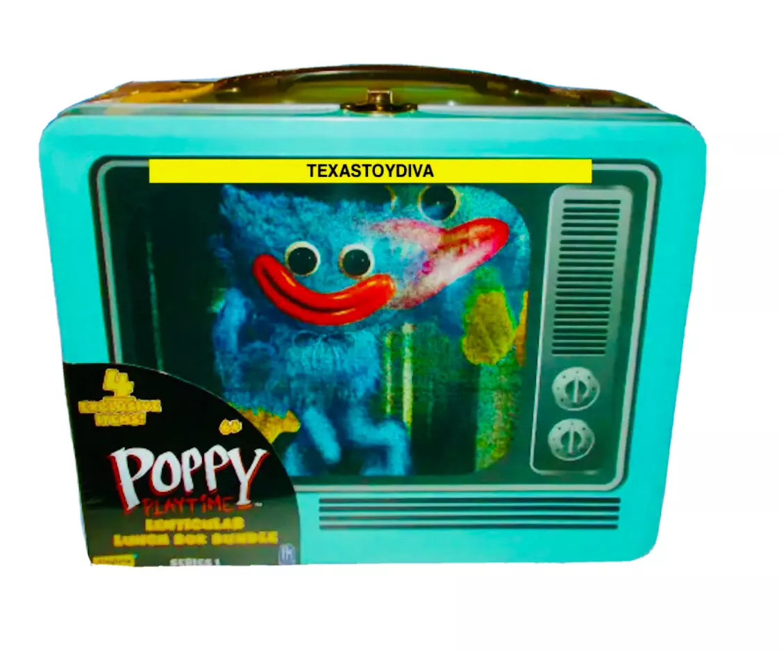 POPPY PLAYTIME Huggy Wuggy LENTICULAR LUNCH BOX BUNDLE Plush Figure Poster  2023