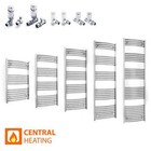 550 mm Wide Curved Version Chrome Heated Bathroom Towel Rail Radiator Next Day