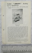 Vintage leaflet: Swedish Arkits Basketry - magazine rack, 97