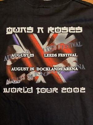Vintage GUNS N' ROSES 2002 WORLD TOUR T-SHIRT Size XL FOTL Tag 2