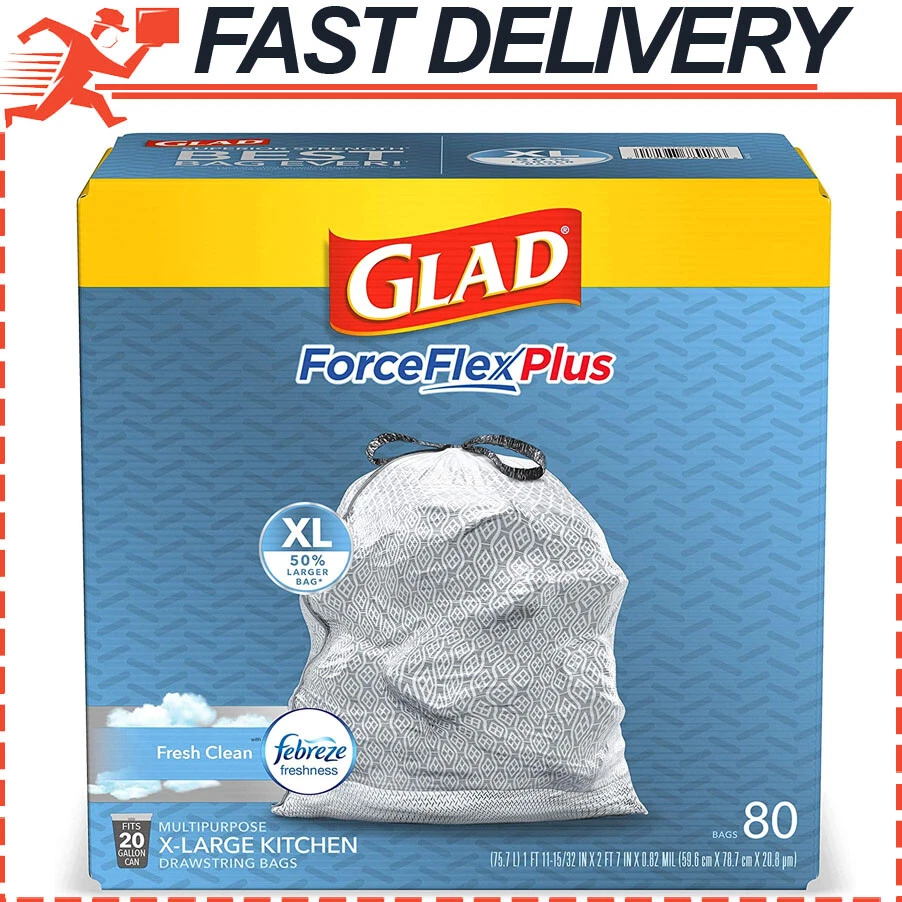 Glad 40-Count 30 Gallon Black Trash Quick-Tie Trash Bags - 60035 | Blain's  Farm & Fleet