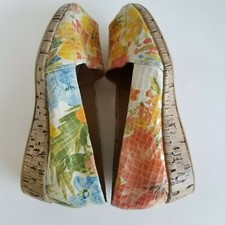 Chaussures Aerosoles Wedge à Talon Compensé - Motif Floral, Taille 7.5, Style Slingback