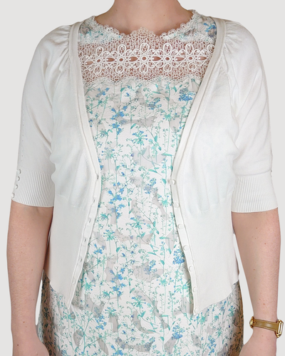 white cropped cardigan uk