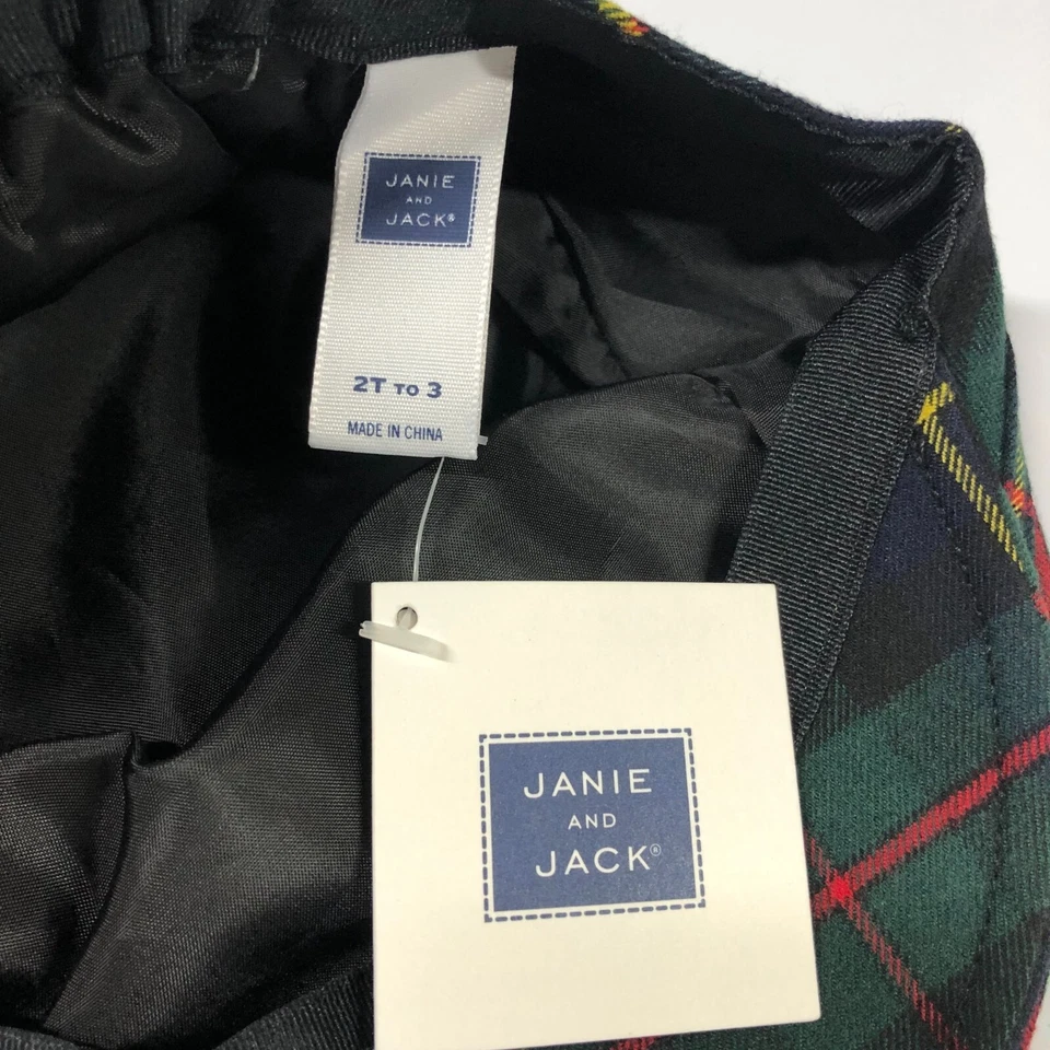 Janie and Jack Boys Gorra de Newsboy a Cuadros Verde 2T-3 Foto 4 de 4