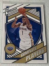 ZION WILLIAMSON Complete Players Insert. Donruss 21 Basketball- #9. Pelicans