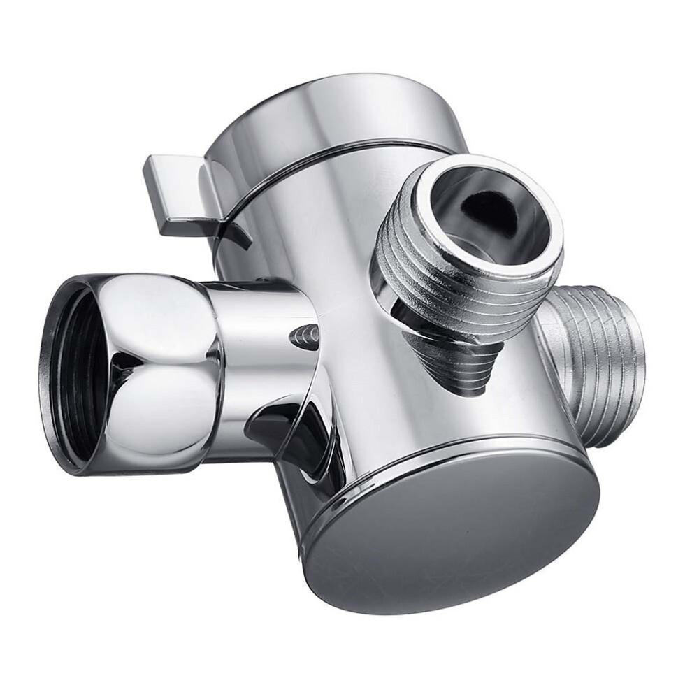 Shower Head Shut-Off 3 Way Adjustable T-adapter Handheld Shower Head Shunt Bath