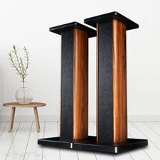 1Pair Wood Column Bookshelf Floor Speaker Stands Home Theater Speaker Bookshelf
