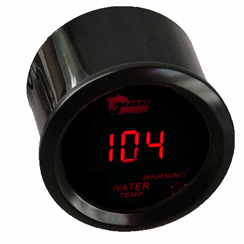 ESUPPORT Car 2" 52mm Digital Water Temp Gauge Red LED Fahrenheit F eBay