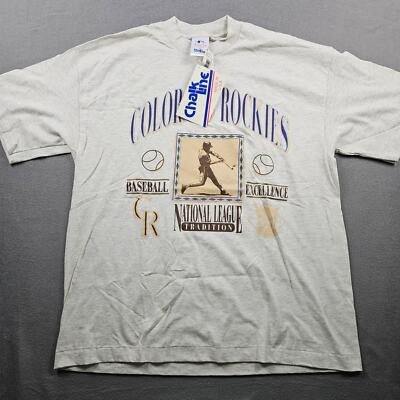 Vintage Chalk Line Colorado Rockies Shirt NOS Men's XL Single