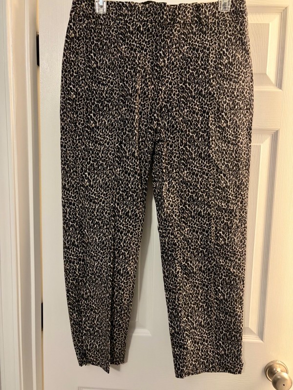 Lane Bryant Slim Ankle Pants 18 Mid Rise Leopard Print The 4-Season NWT