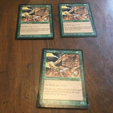 3 x muscle sliver magic the gathering collectable card game MTG