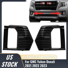 Right & Left Fog Light Grille Lamp Cover Bezel For 2021-2023 GMC Yukon Denali