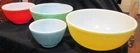 Pyrex Original 1950's Blue, Red, Green & Yellow Nesting Mixing Bowls