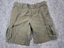 The North Face Men's Cargo Shorts 36 Olive Green Cotton Hiking Camping Utility
