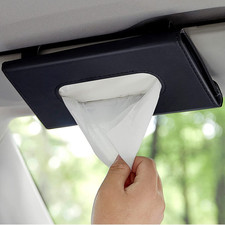 Car Tissue Holder, Upgraded Version Hanging Tissue Holder in Car, Premium PU Lea