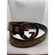 Gucci Interlocking G GG Canvas Belt 85/34