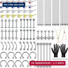 Dexpinzo Body Septum Piercing Kit for All Piercings  Piercing Needles with Pier