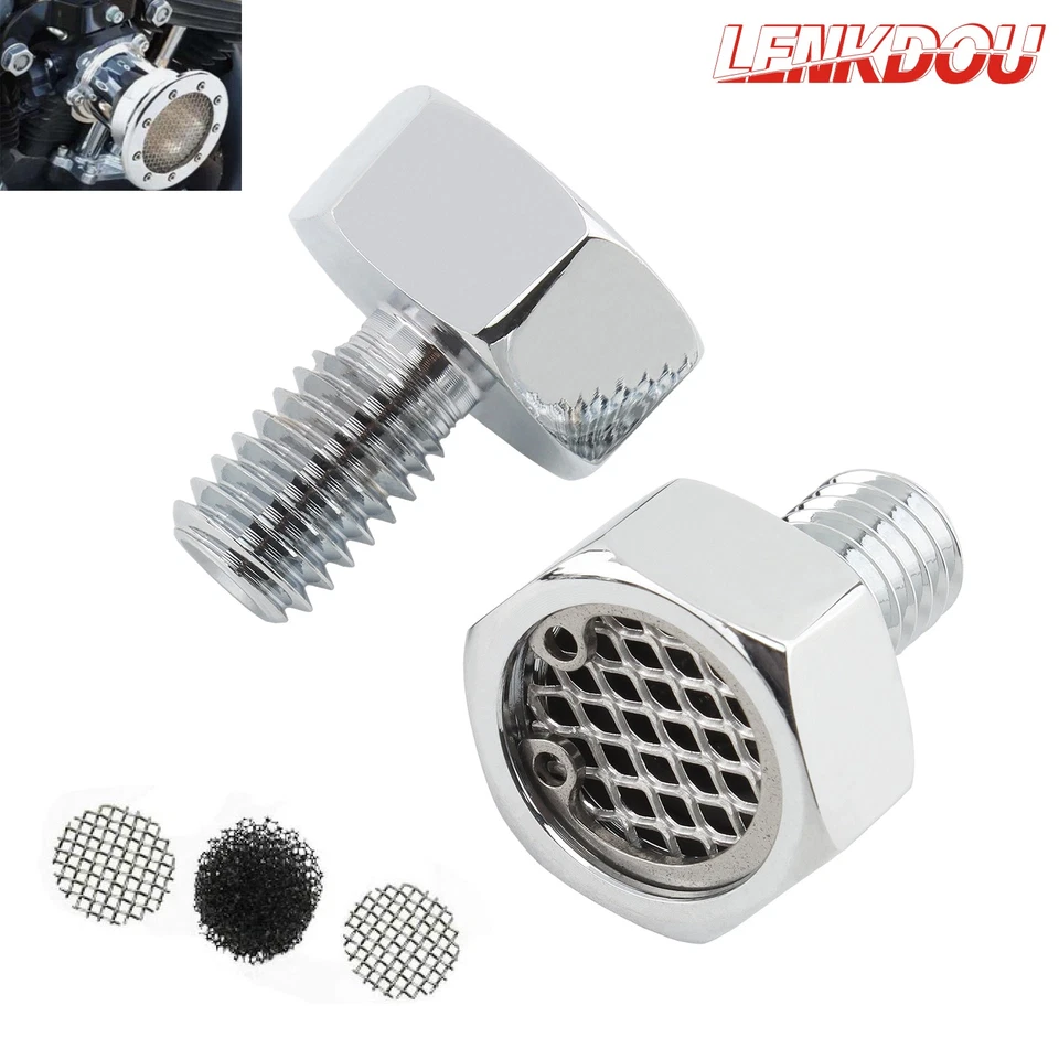 Head Breather Bolts Kit For Harley Sportster EVO Big Twin Dyna Touring Choppers Foto 3 de 4