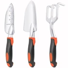 Garden Tools Set, 3 Pack Heavy Duty Gardening Set Include Orange