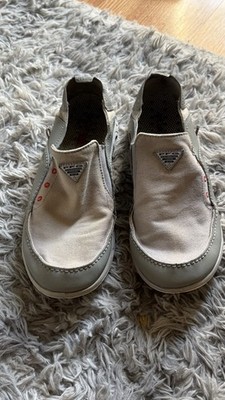 Columbia PFG Techlite Canvas Slip-On Casual Shoes Beige/Gray US 10 EU 43