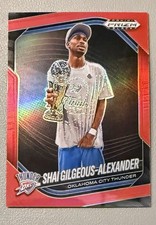 2024-25 Panini Prizm Black Red Prizm Shai Gilgeous-Alexander # /299 Thunder