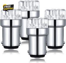 4 Pieces LED 90 Bulb 1004 Marine LED Replacement Bulb BA15D Navigation Lights