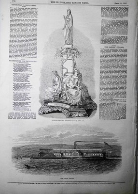 Testimonial to Jenny Lind + ''Ganges''  - Illustrated London News, Sept 11, 1847