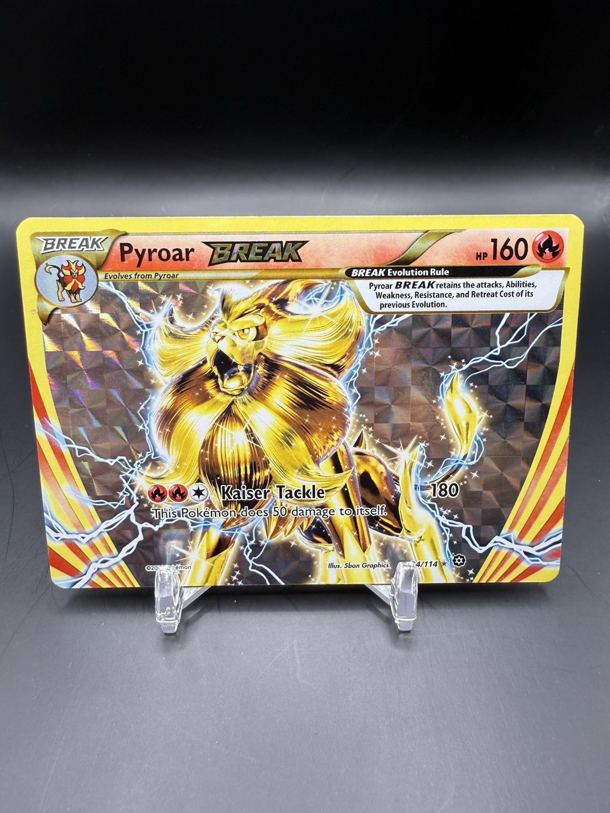 Pyroar BREAK 24/114 Rare BREAK Steam Siege Pokemon Card TCG Holo Rare