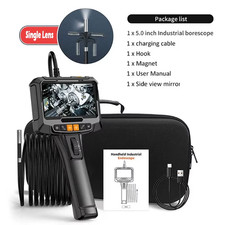 360° Two Ways 1080P Industrial Rotary Endoscope with 2 Pipe Drain Inspection Cam