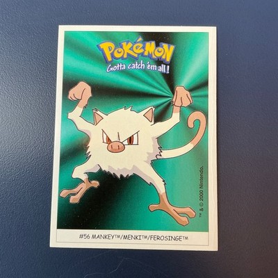 #56 Menki  Dunkin Boomer Sticker Pokemon Karte Jahr 2000 Pokémon Card Vintage