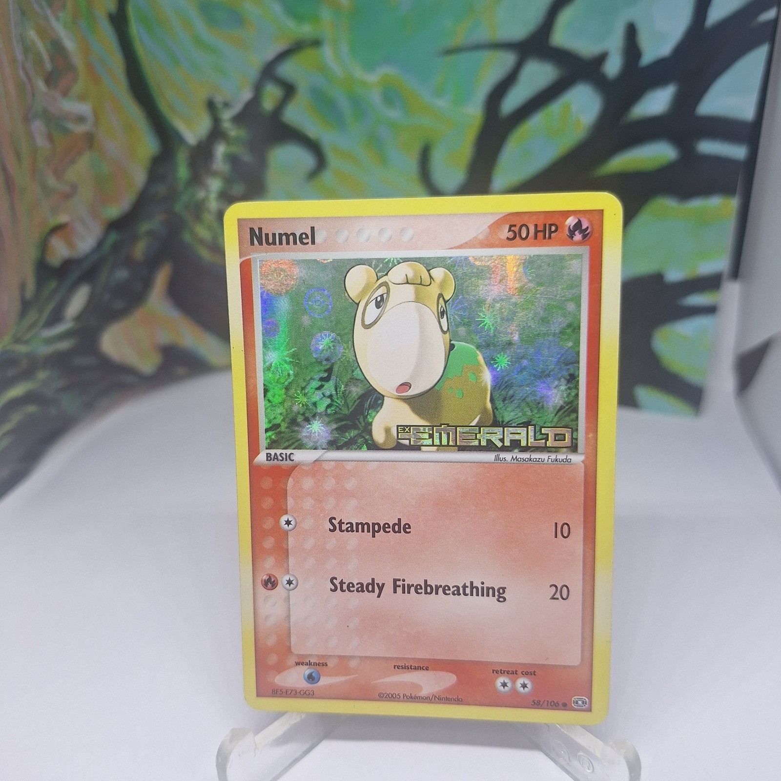 Numel 58/106 Stamped Pokemon EX Emerald 2005 Vintage Reverse Holo NM/LP