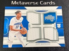 2023-24 Panini National Treasures Jett Howard Triple Materials RC Jersey 38/99