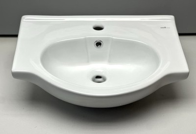 WELLTIME Granada 50cm 50er Einbauwaschbecken Aufsatz Wand Waschbecken 54x41,5x18